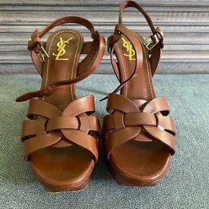 YSL open toe heels